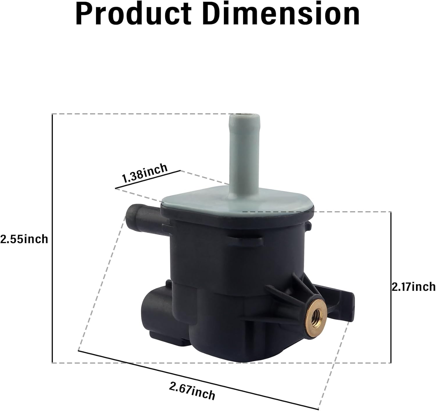 thumbnail image 2 of Vapor Canister Purge Solenoid Valve For Scion XA 2005-2006 – 90910-12276, 136200-7010 2 of 4